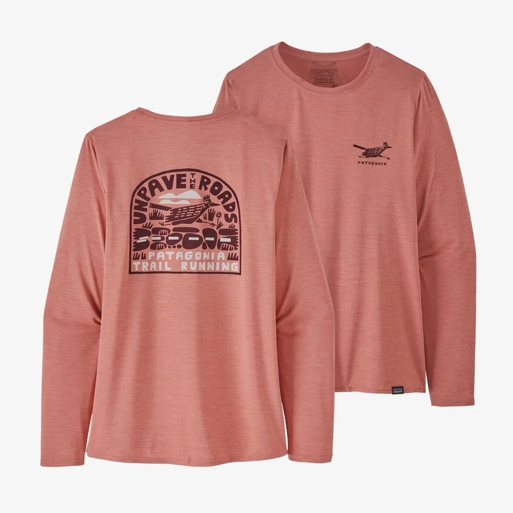 Patagonia Capilene Cool Daily Graphic Shirt Unpaved Roads Trail Running